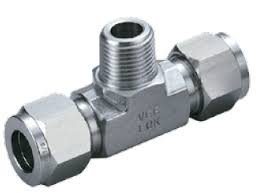 TEE FITTING SWAGELOK INOX 316 1/4 ALOK x 1/4 MALE x 1/4 A LOK
